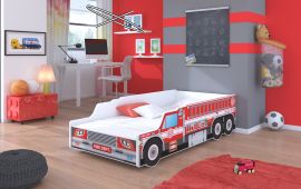 Børnesenge med madras Firetruck rød 160x80cm