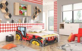 Børnesenge med madras Tractor Rød 160x80cm