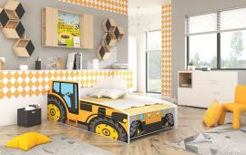 Børnesenge med madras Tractor Gul 160x80cm