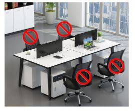 Kontorbord Joel hvid møbelplade