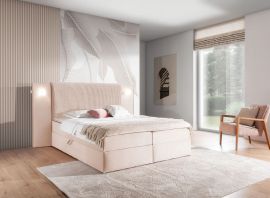 Kontinentalseng Sæt Notte Bella Lux Med Opbevaring og LED-lys 160-180 stof