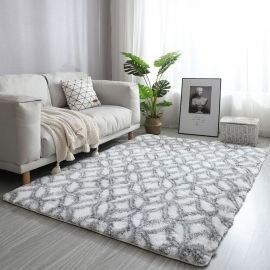 Tæppe Nicole 160x230cm hvid-grå
