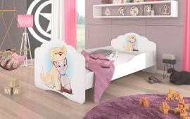 Børnesenge med madras CatDog hvid 160x80cm