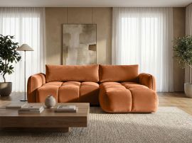 NUVO – Moderne hjørnesovesofa med dybt sæde (Venstre/Højre konfiguration)