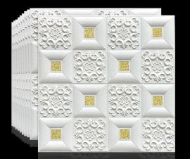 Selvklæbende 3d vægpanel Titus, 70x70cm -10 stk/pak skum